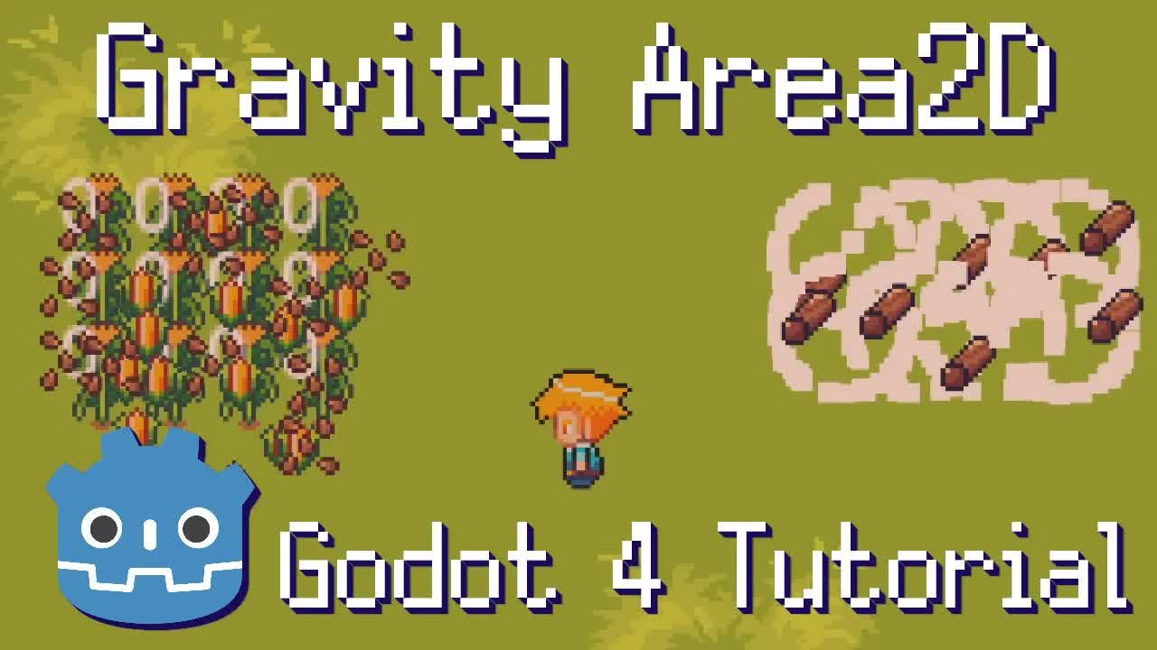 Godot4使用Area2D节点内置功能添加2D重力区域拾取物品