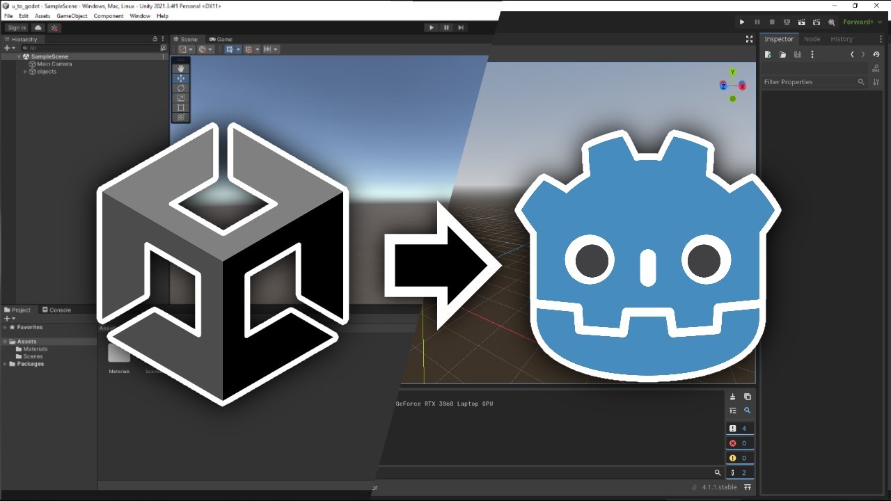 从 Unity 切换到 Godot 的并排操作对照指南教程